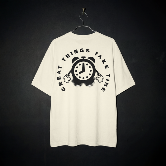 Camiseta Oversized - Great Things Take Time